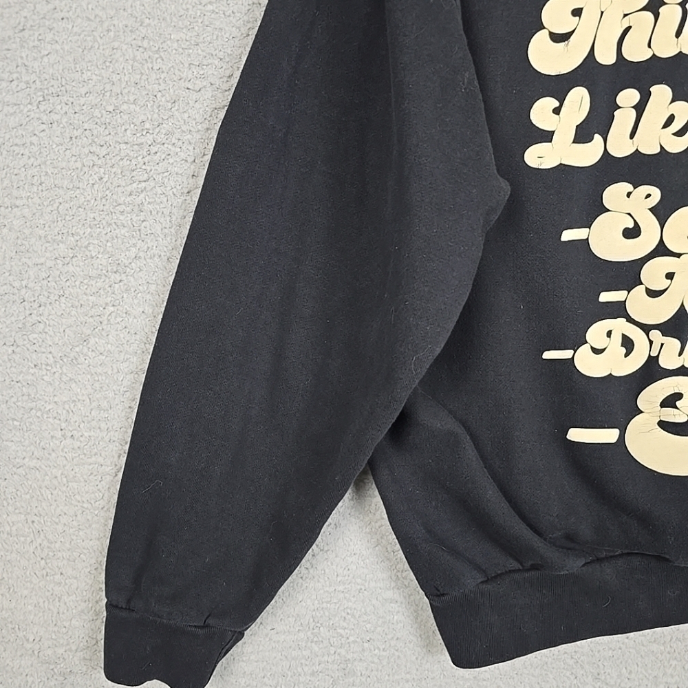 Vintage EVOL Love Is For Lames Black and White Hoodie Size XL - Picture 15 of 16